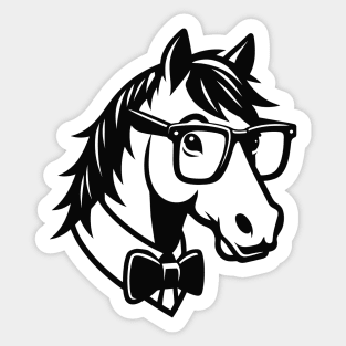 Nerdy Smart Horse Sticker